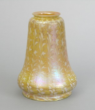 Appraisal: A Signed Quezal Gold Aurene Art Glass Shade Single shade