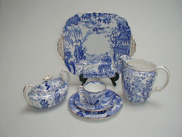 Appraisal: A Royal Crown Derby Mikado pattern tea service printed in