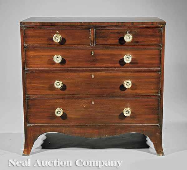 Appraisal: A William IV Mahogany Chest of Drawers th c two