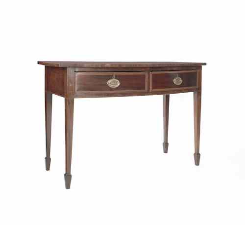 Appraisal: George III inlaid mahogany console table ca h