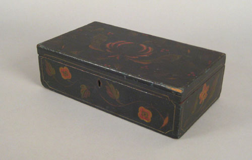 Appraisal: Pennsylvania or New York painted poplar box early mid th