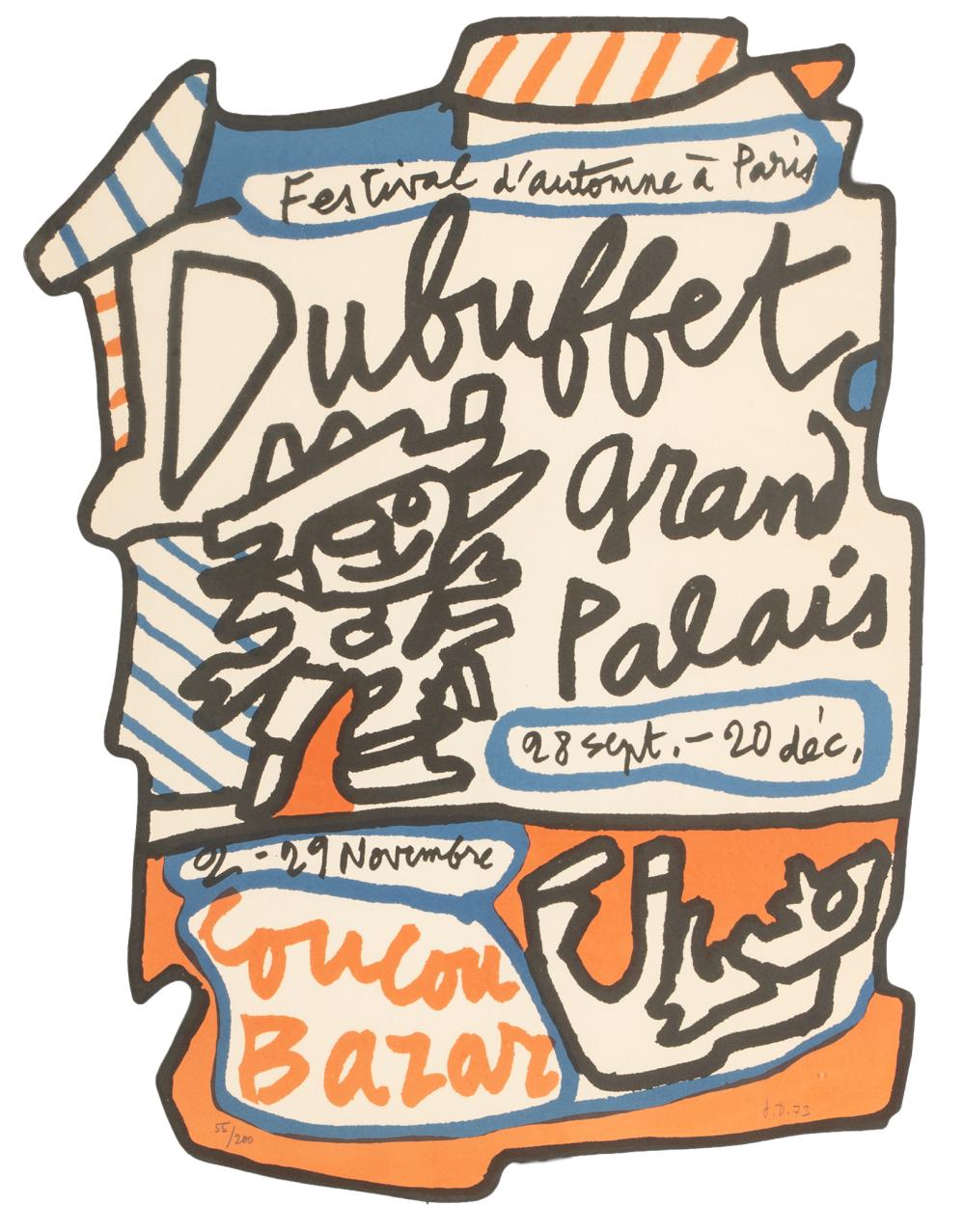 Appraisal: JEAN DUBUFFET - Festival d'Automne a Paris Grand Palais lithograph