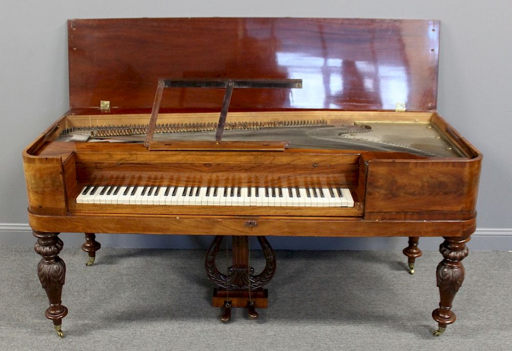 Appraisal: Antique Continental Harpsichord In Rosewood Case Great looker with original