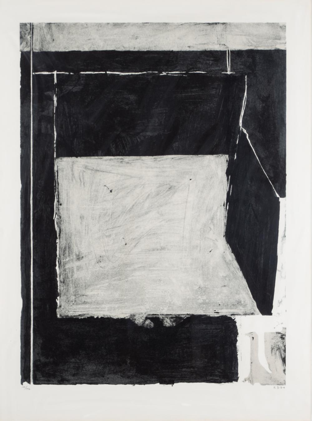 Appraisal: RICHARD DIEBENKORN BLACK GREY lithograph signed and dated lower right