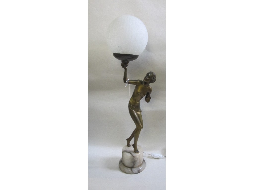 Appraisal: Art Deco lady lamp