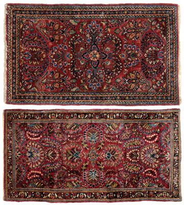 Appraisal: Two small Sarouk rugs ft in x ft in and