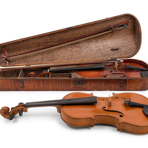 Appraisal: Two Continental Violins one set in a case with two