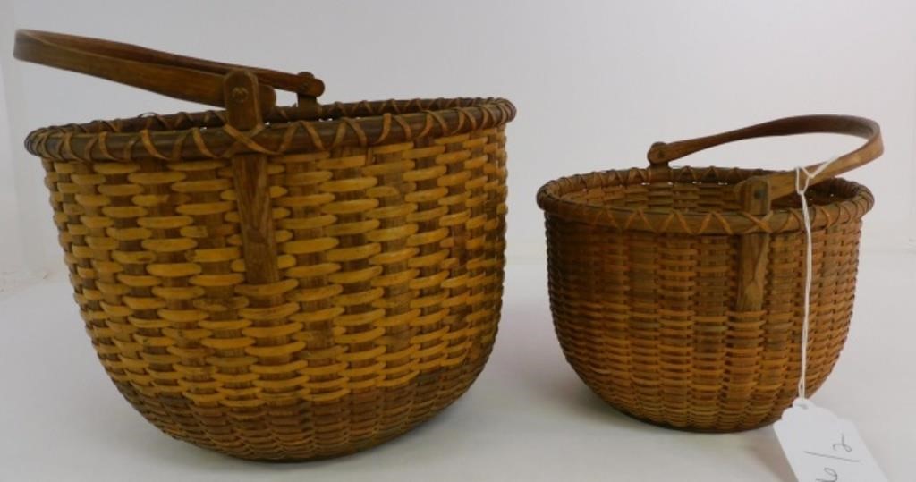 Appraisal: ROWLAND FOLGER - TWO TH CENTURYNantucket baskets signed on bottom