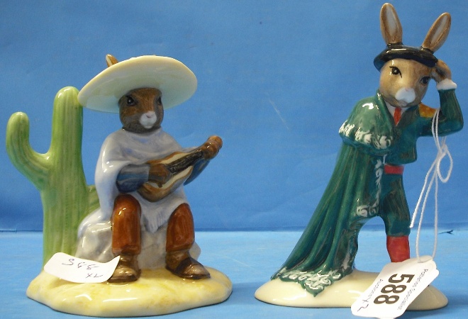 Appraisal: Royal Doulton Bunnykins Figures Matador DB and Mexican DB with