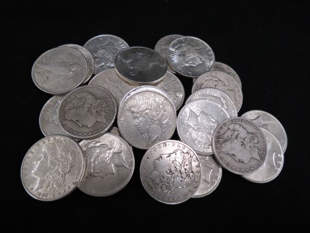 Appraisal: U S Morgan Peace Silver Dollars to mixed