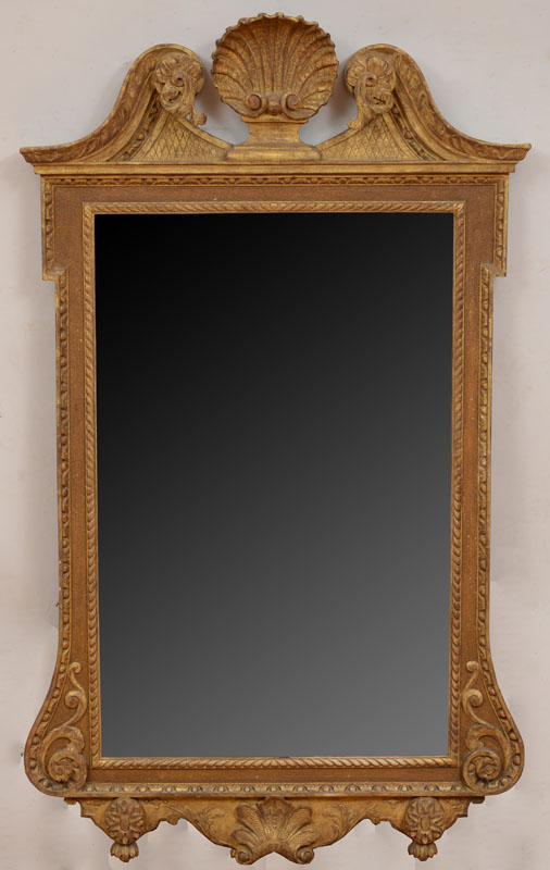 Appraisal: George II Style Carved Giltwood Mirror in the Manner of