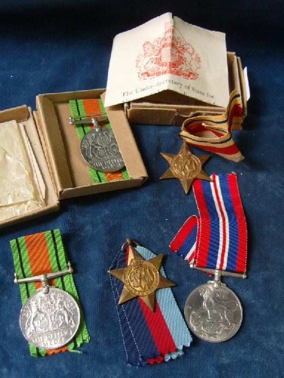 Appraisal: Five various WWII Campaign Medals un-named