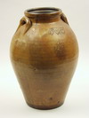 Appraisal: STORAGE JAR - Large stoneware ovoid shape wide mouth storage