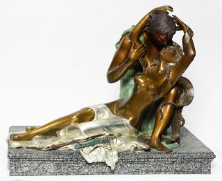 Appraisal: Sculpture Angelo Basso Angelo Basso Italian - Untitled Embrace patinated