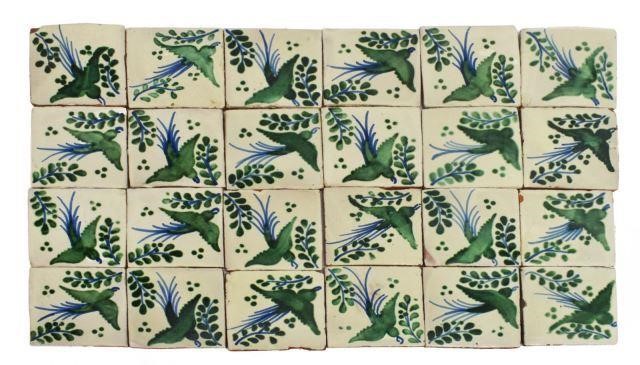 Appraisal: lot of Vintage Mexican Talavera ceramic tiles th c each