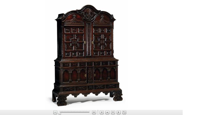 Appraisal: Anglo-colonial carved fruitwood cabinet on standpossibly south america