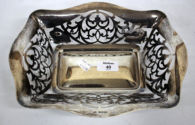 Appraisal: A VINERS LTD PIERCED SILVER DISH with marks for Sheffield