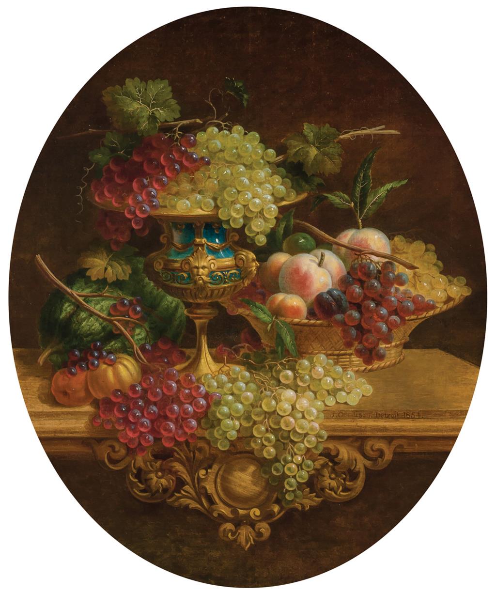 Appraisal: JOHN GOODISON American - Fruit Still Life with Compote and