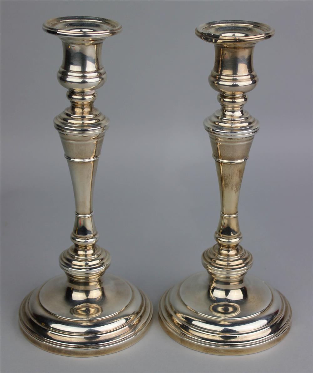 Appraisal: PAIR OF S KIRK SON WEIGHTED SILVER CANDLESTICKS both with