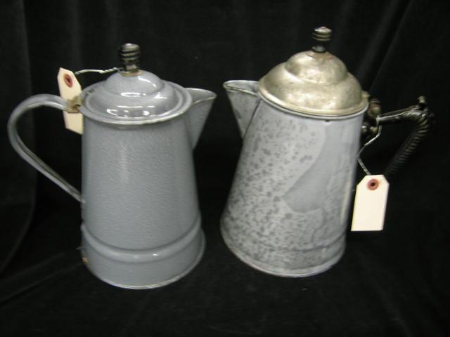 Appraisal: Graniteware Coffeepots