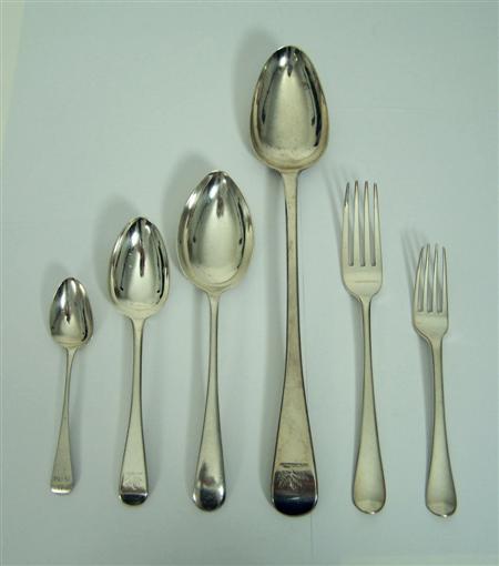 Appraisal: A large collection of old English pattern flatware various dates