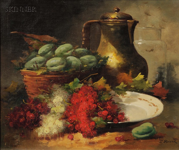 Appraisal: Franco American School th th Century Still Life with Currants