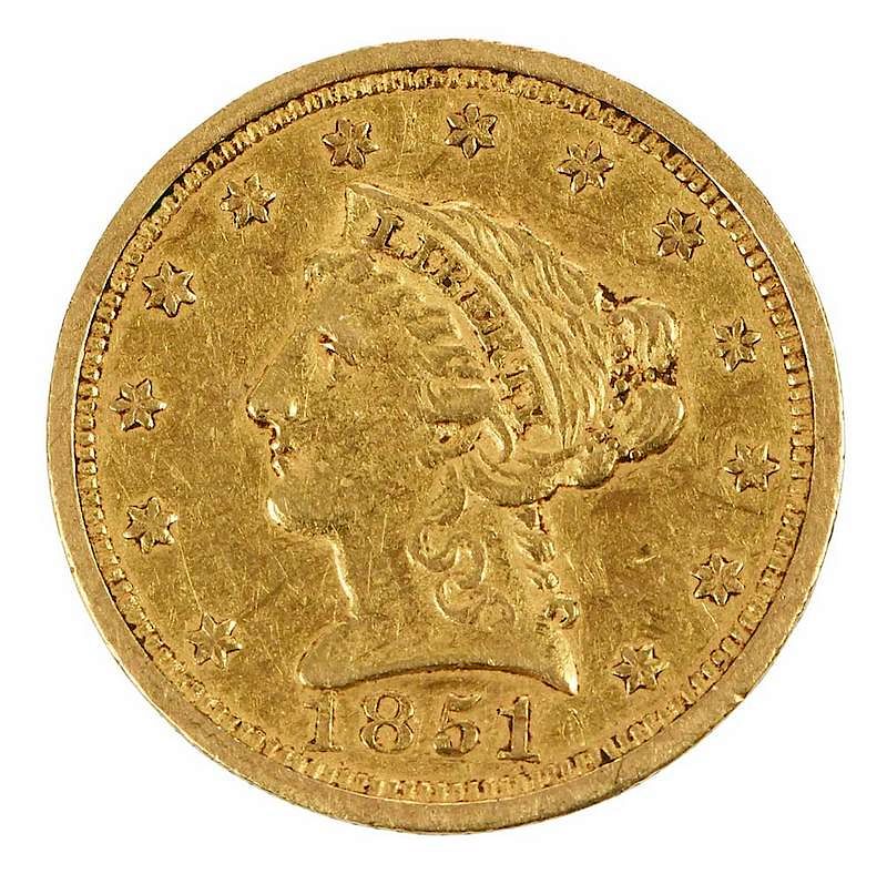 Appraisal: Charlotte Quarter Eagle Gold Coin southern gold from this popular