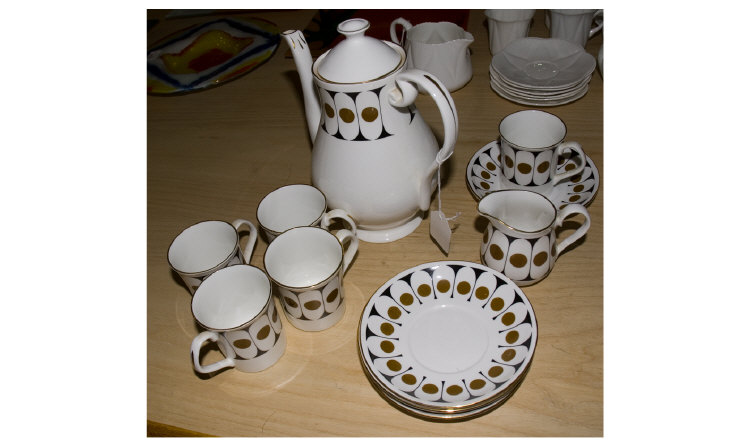 Appraisal: Black Velvet' Coffee Set comprising Coffee Pot milk jug cups