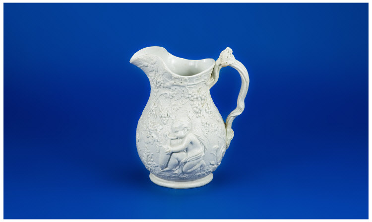 Appraisal: Meigh Style Jug Scene in Relief of a Classically Dressed