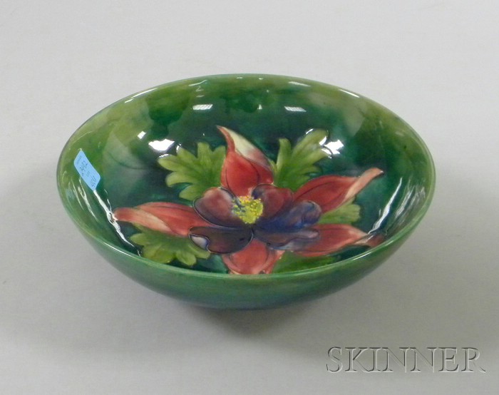 Appraisal: Moorcroft Pottery Floral Decorated Bowl dia in