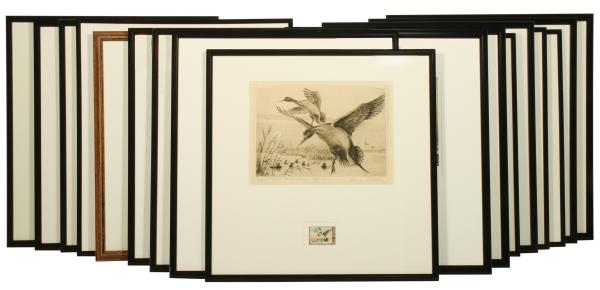 Appraisal: A LARGE COLLECTION OF FEDERAL DUCK STAMPS AND PRINTSThirty pencil