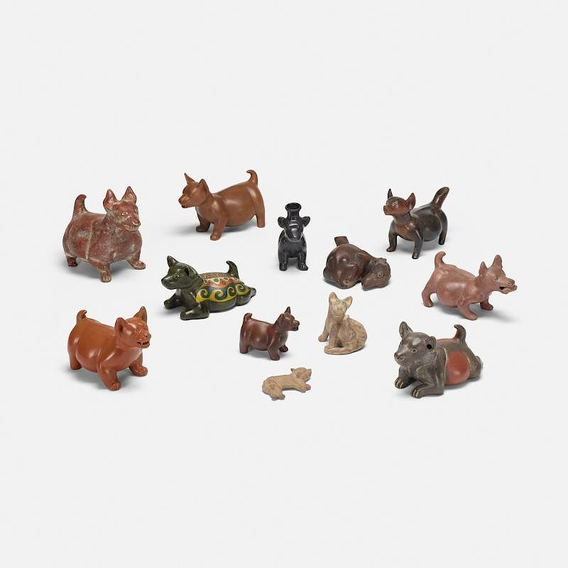 Appraisal: Mexican collection of twelve Colima dogs Mexican collection of twelve