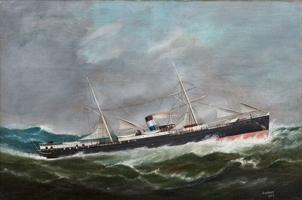 Appraisal: Possibly Benjamin Alexander Carrier American - The Steam - Sail