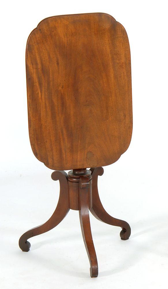 Appraisal: CLASSICAL PERIOD TIP-TOP CANDLESTAND Circa - In mahogany with shaped