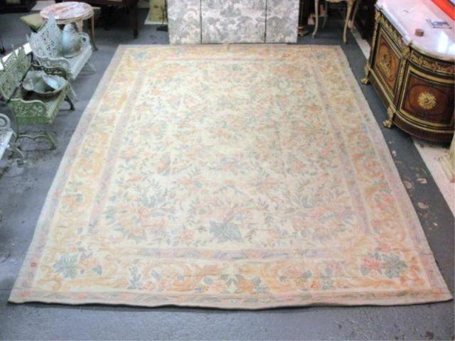 Appraisal: Large Antique Needlepoint Carpet Paisley Style Design From a prominent