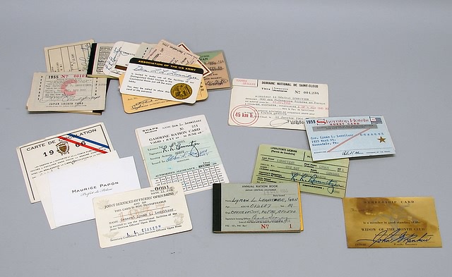 Appraisal: Grouping of identification membership cards for various organizations- golf clubs