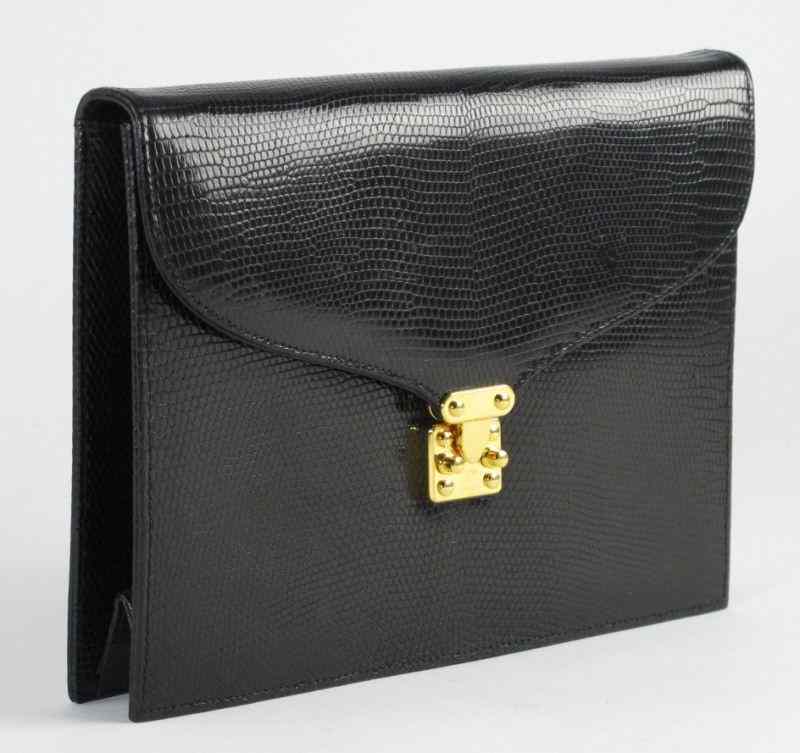 Appraisal: Lizardskin Clutch Lana of Londondesigned as a simple envelope shaped