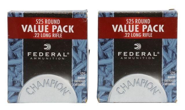 Appraisal: lot of Federal Ammunition Champion LR hollow point each unopened