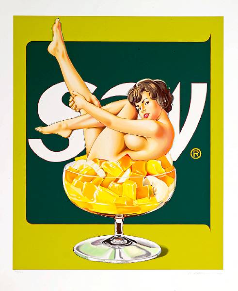 Appraisal: Mel Ramos American born Miss Fruit Salad Color screenprint on