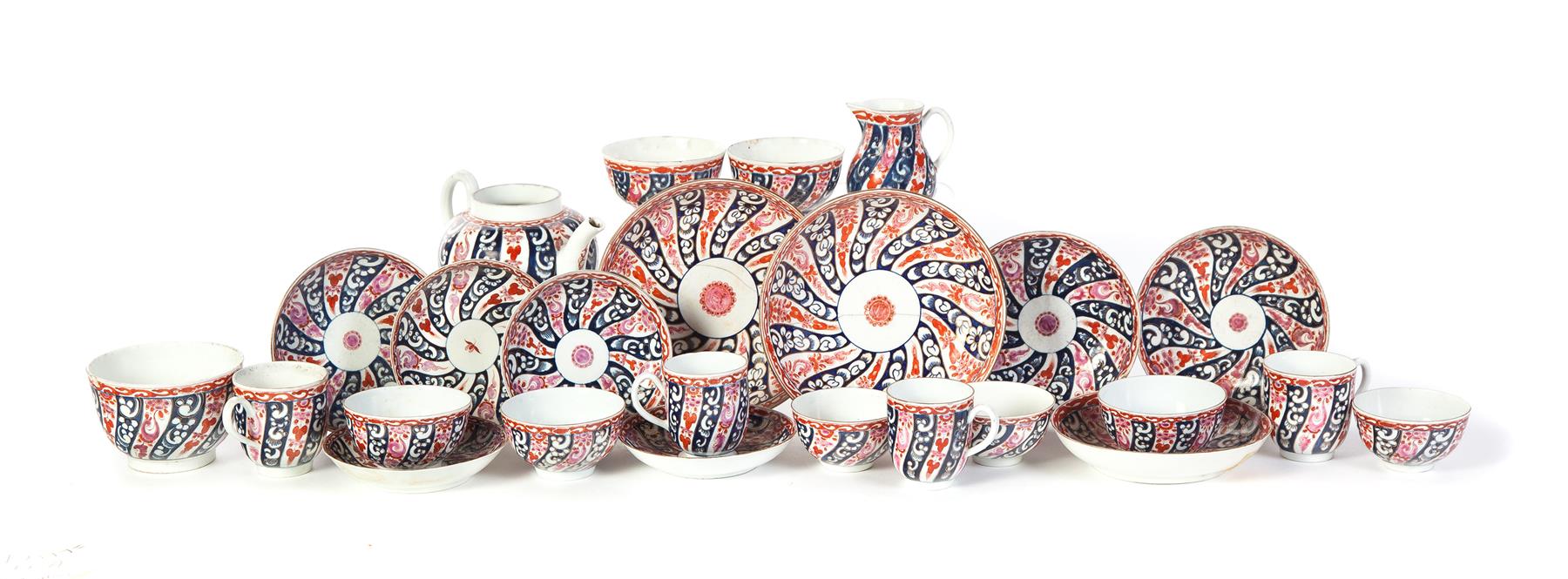 Appraisal: DR WALL TEA SET England late th century Dr Wall