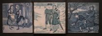 Appraisal: Josiah Wedgwood Sons Tiles C Three Victorian scenic transfer tiles