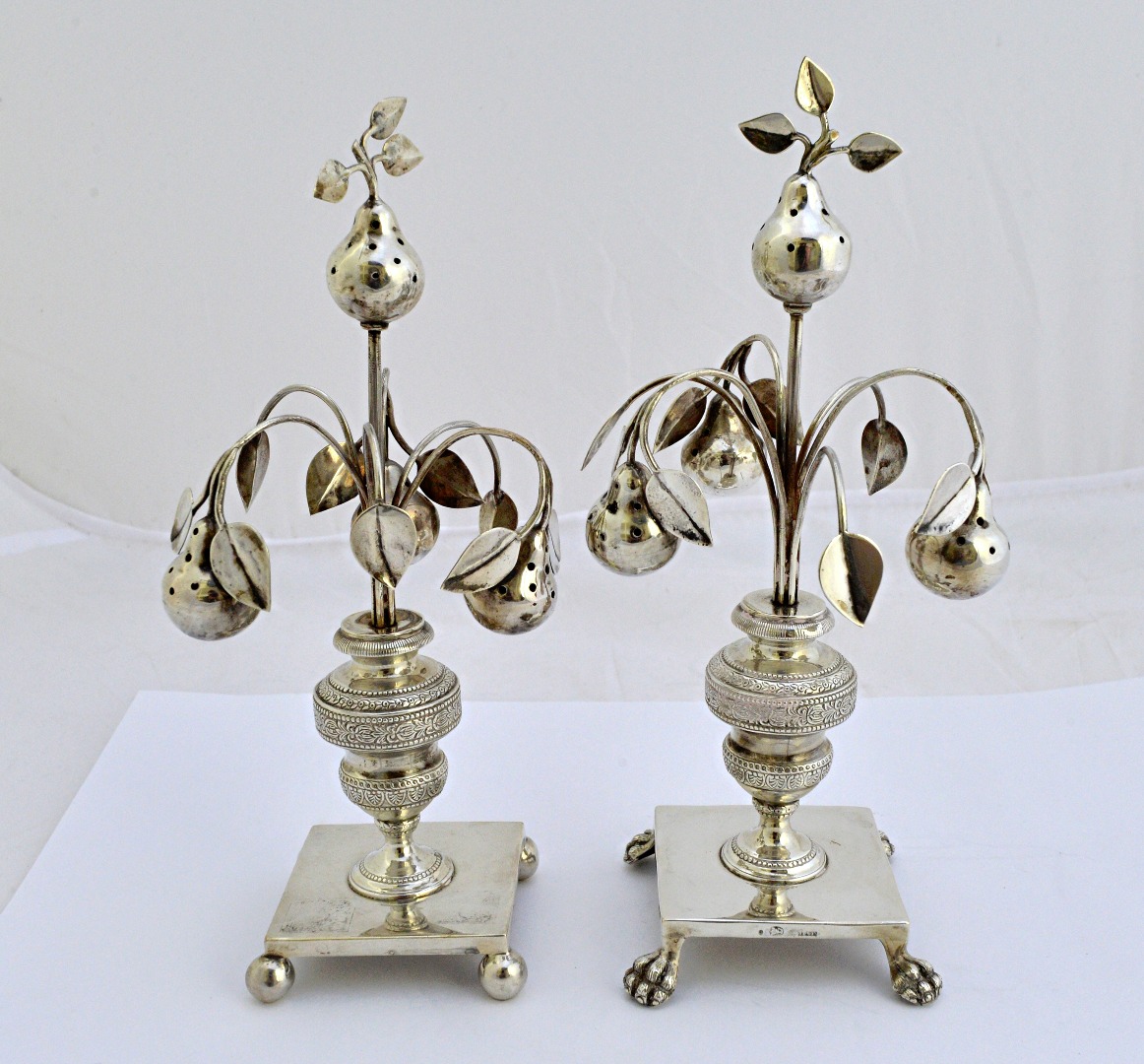 Appraisal: Two similar European pomanders each formed as four pears with