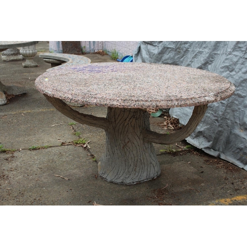 Appraisal: Vintage French composite stone garden table approx cm H x