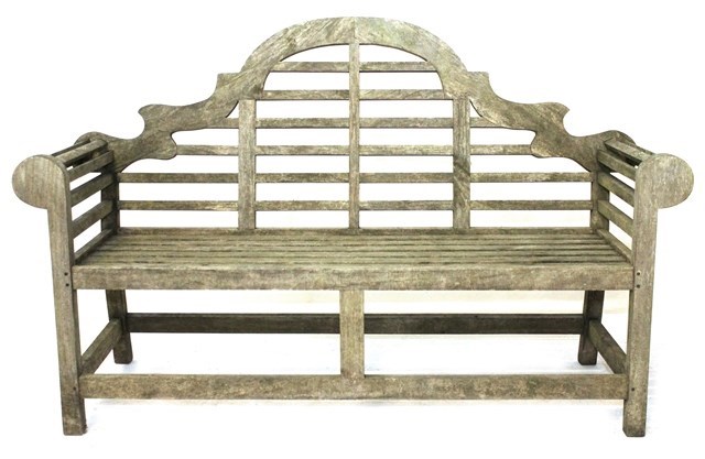 Appraisal: A pair of hardwood garden benches of Lutyens design cm