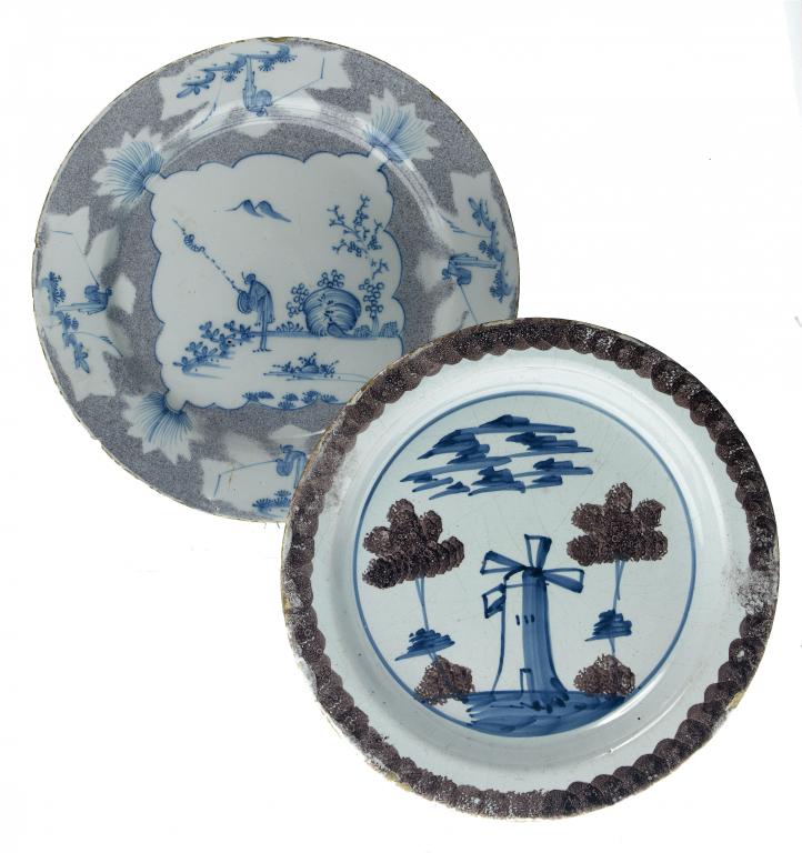 Appraisal: A DELFTWARE PLATE BRISTOL PROBABLY TEMPLE BACK THOMAS CANTLE the