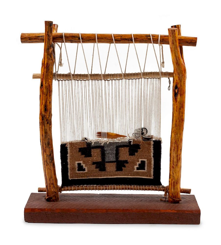 Appraisal: Miniature Navajo Loom Height x width x depth inches Miniature