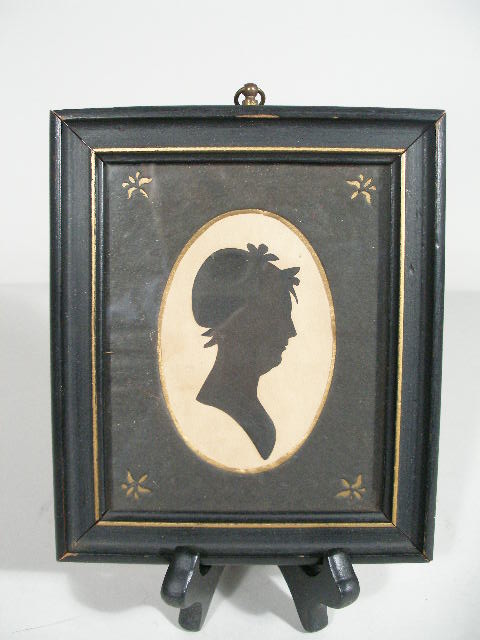 Appraisal: Antique Silhouette c of Catherine Opp Bixler Easton Pennsylvania right