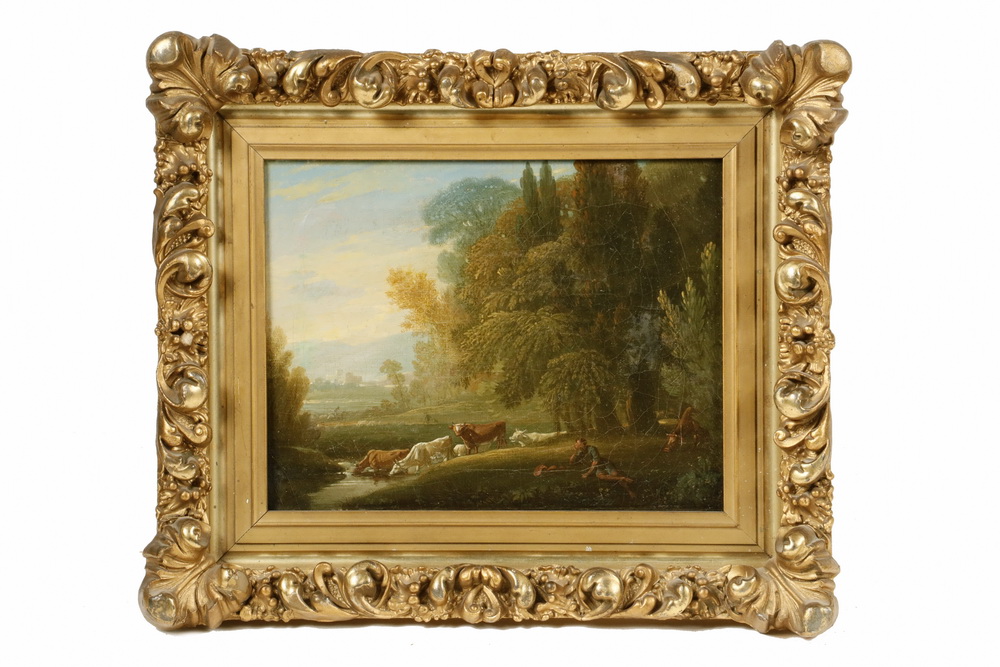 Appraisal: THOMAS GAINSBOROUGH ENGLAND - Pastoral Scene oil on canvas multiple