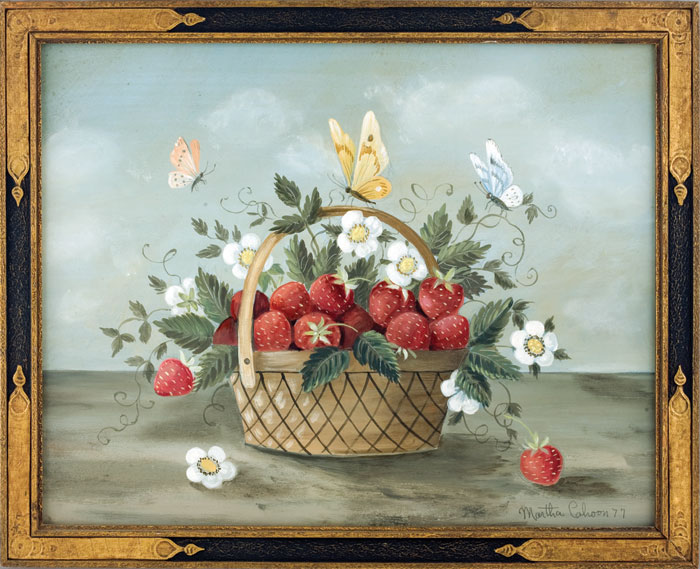 Appraisal: MARTHA CAHOON AMERICAN - STILL-LIFE OF A BASKET OF STRAWBERRIES