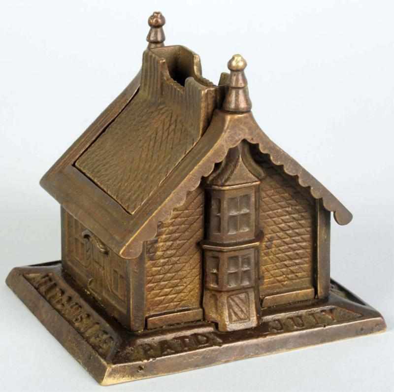 Appraisal: Brass Cottage House Figural Match Holder Nice detail Condition Excellent